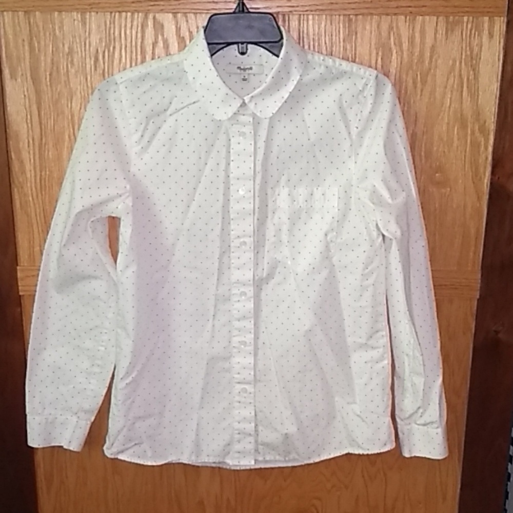 Madewell button down shirt polka dot